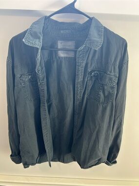 American Eagle Outfitters Faded Gray Denim Jacket